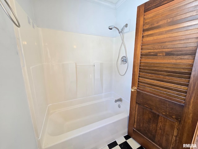 bathroom featuring bathing tub / shower combination