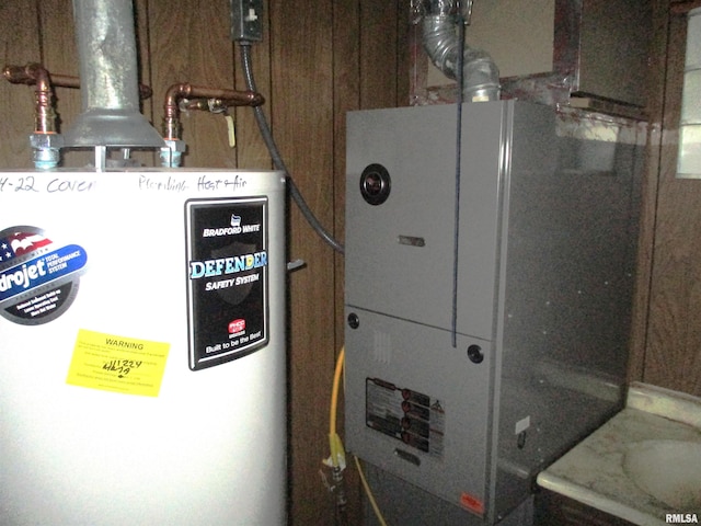 utilities with heating unit and water heater