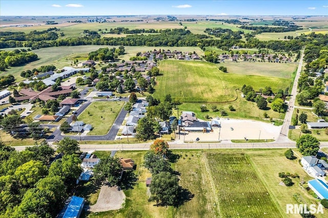 aerial view with a rural view