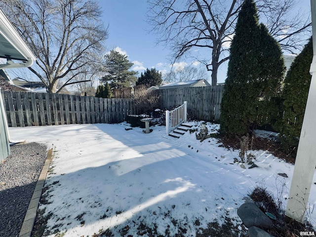 view of snowy yard