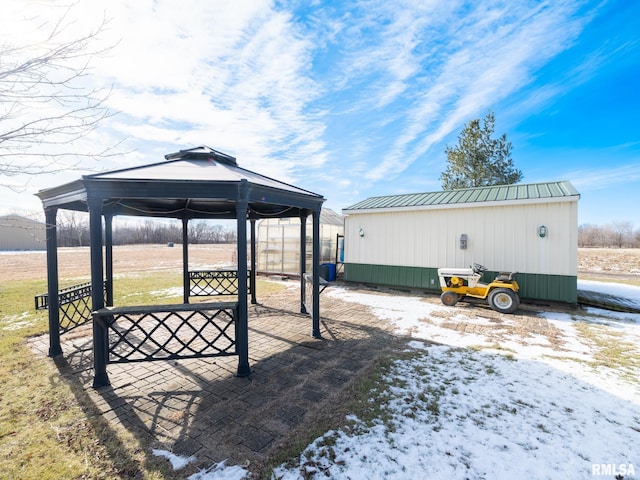 view of yard featuring a gazebo