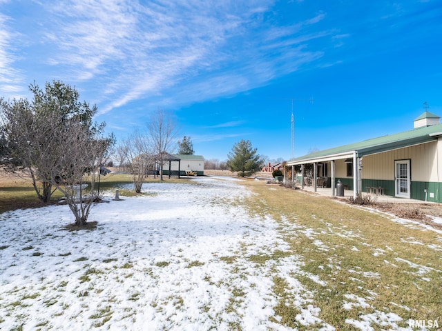 view of snowy yard