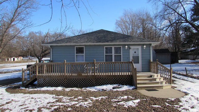 exterior space with a wooden deck