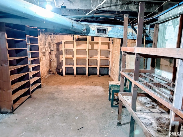 view of storage area