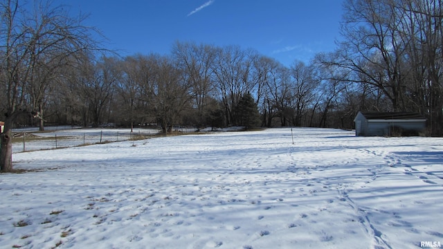 view of snowy yard