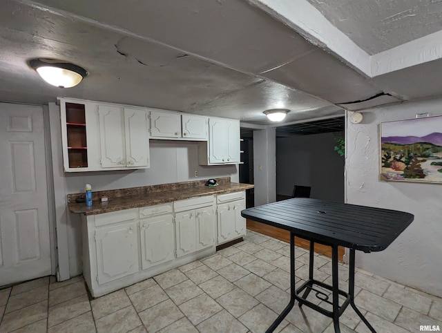 kitchen with white cabinetry