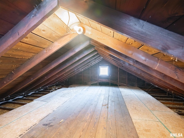 view of attic