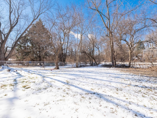 view of snowy yard