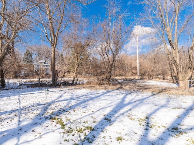 view of snowy yard