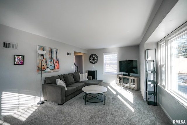 view of carpeted living room