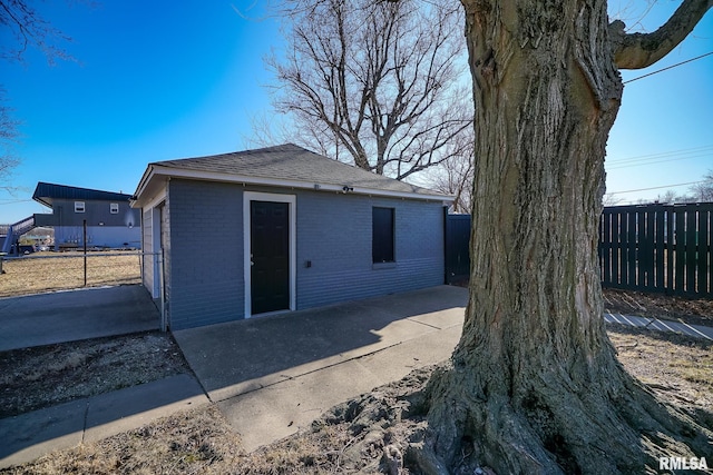 back of property with a patio area