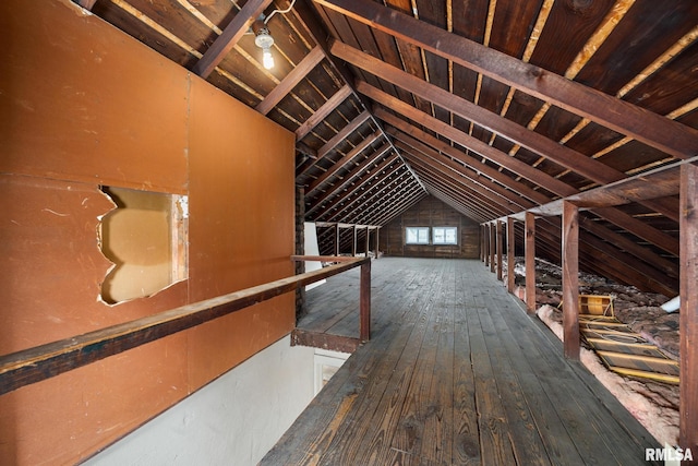 view of attic