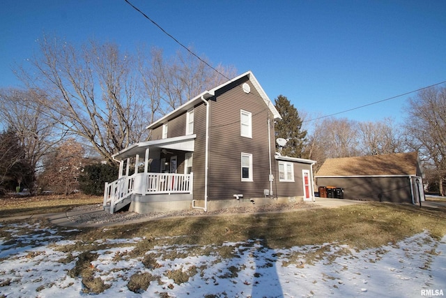 exterior space featuring a porch