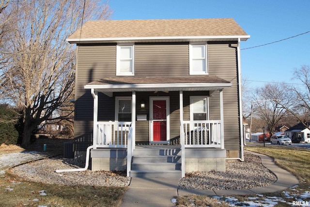 view of front property with a porch