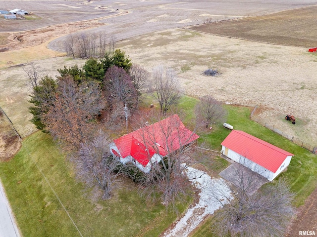 bird's eye view featuring a rural view