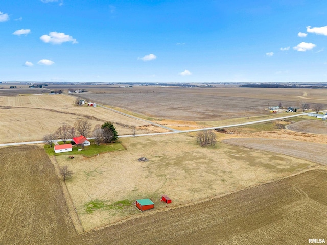 drone / aerial view with a rural view