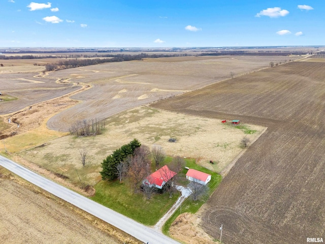 bird's eye view featuring a rural view