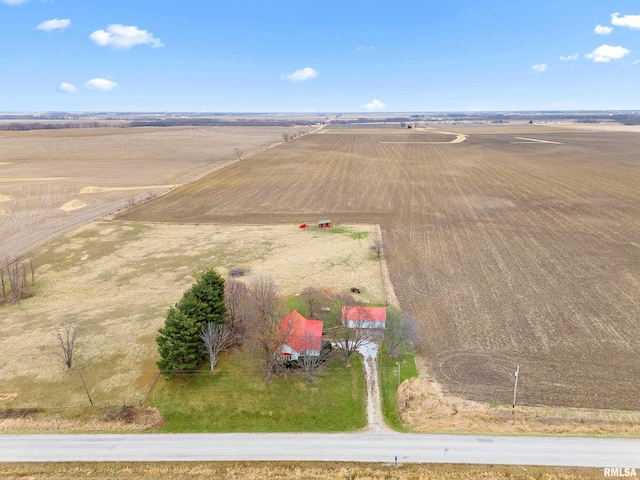 drone / aerial view featuring a rural view