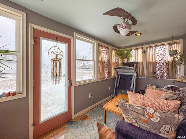 sunroom featuring a healthy amount of sunlight