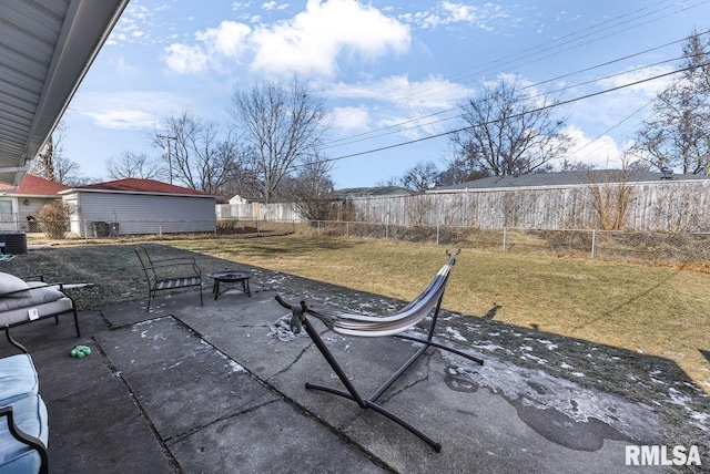 view of patio with cooling unit