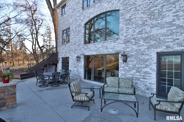 view of patio / terrace featuring outdoor lounge area