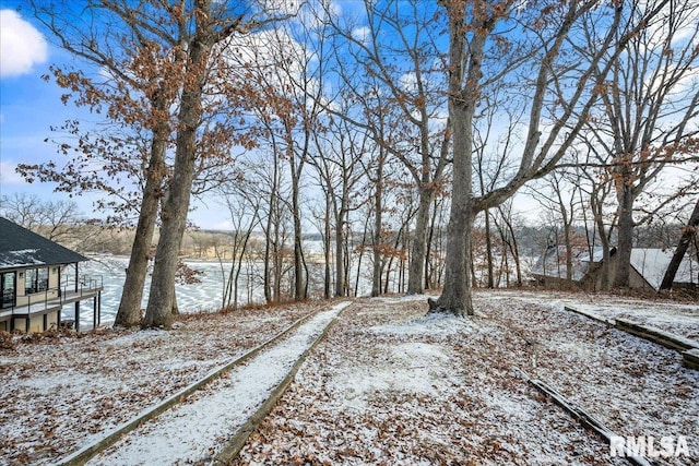 view of snowy yard