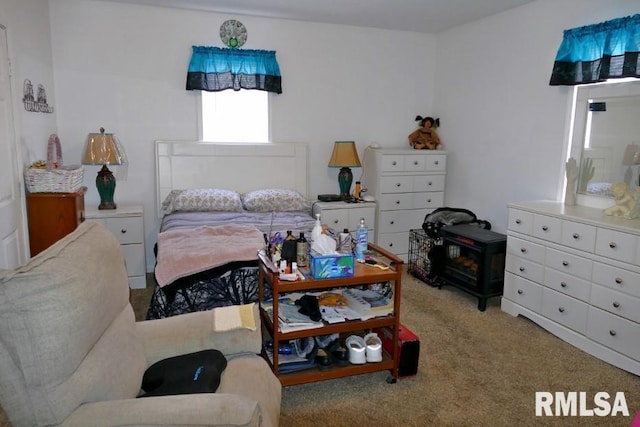 bedroom with carpet floors