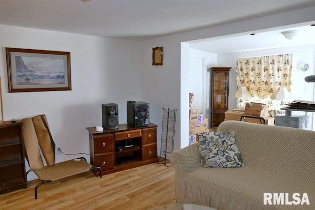 interior space with light hardwood / wood-style floors