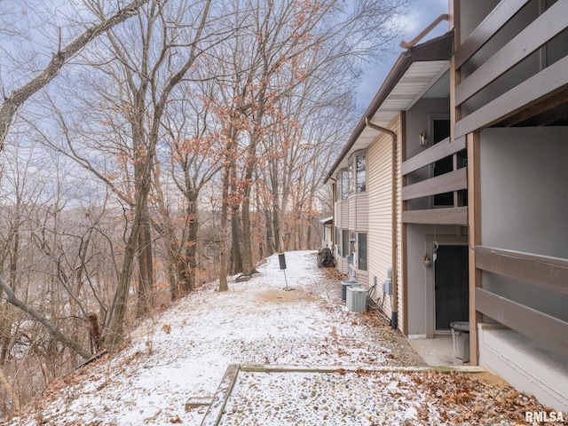 view of snowy yard