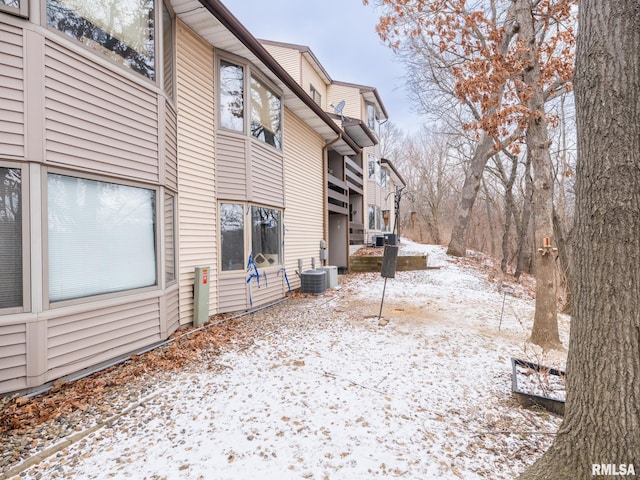 exterior space featuring central AC unit