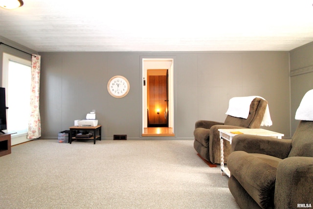 view of carpeted living room