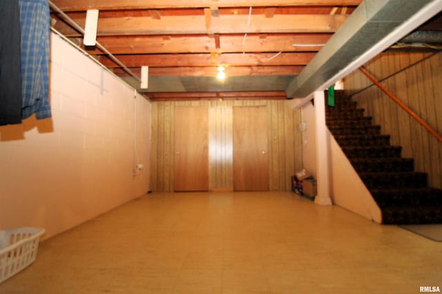 view of basement