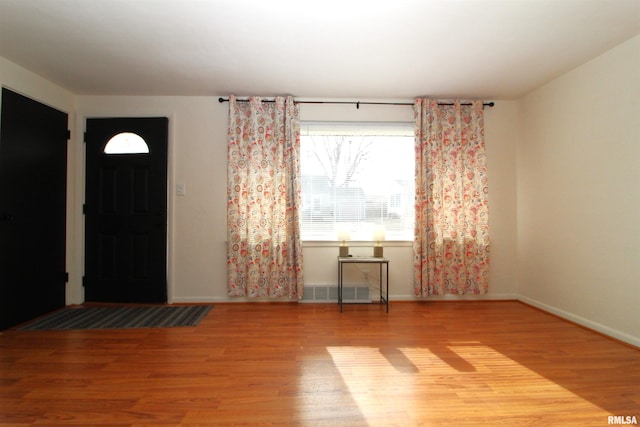 entryway featuring hardwood / wood-style flooring