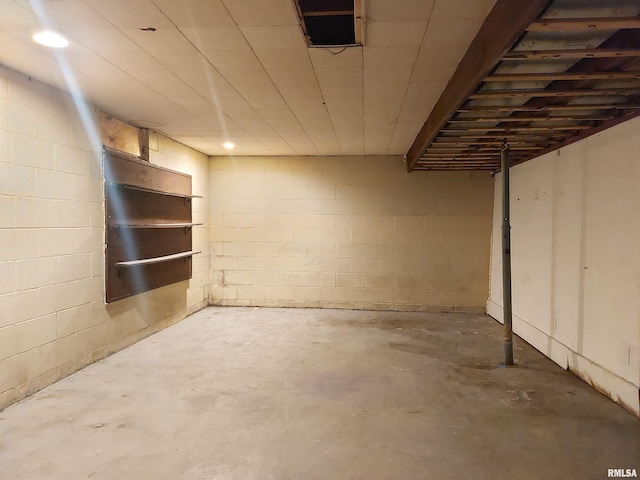 view of basement