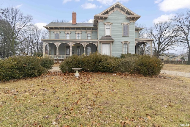 italianate house with a front yard