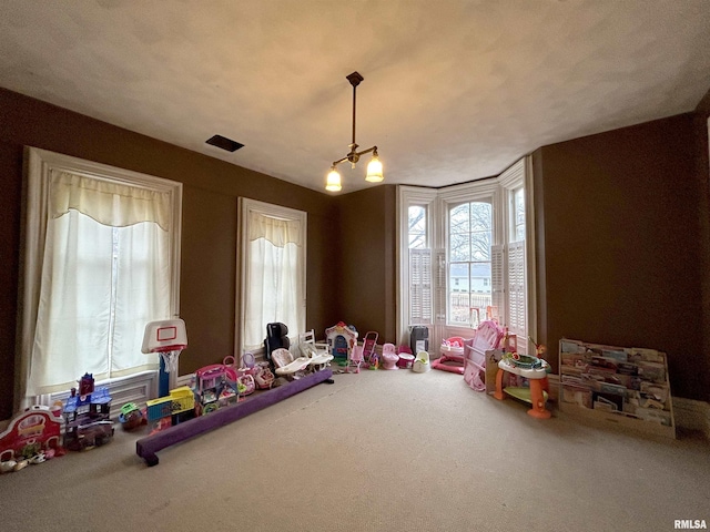 playroom featuring carpet