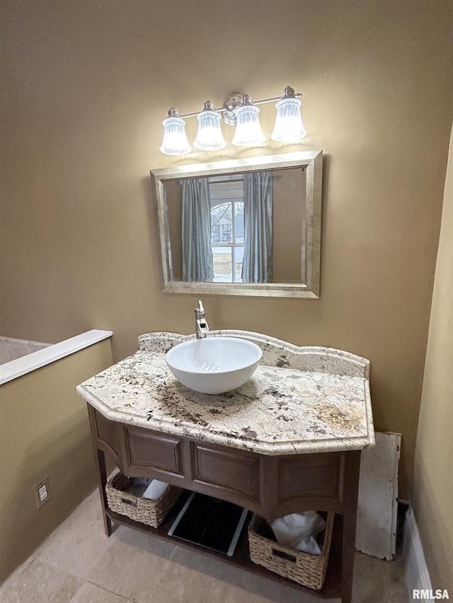 bathroom with vanity