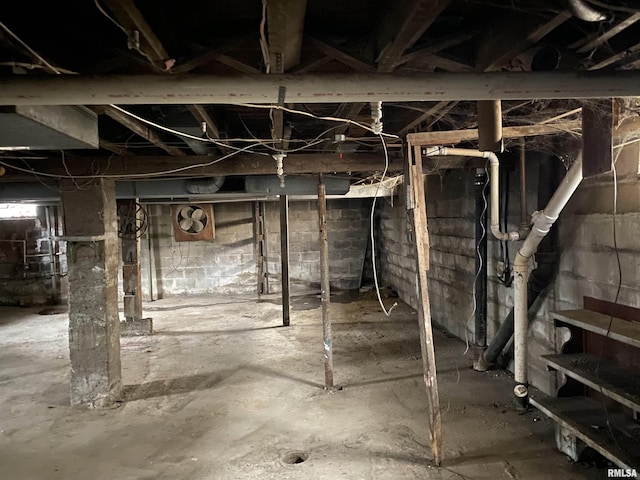 view of basement