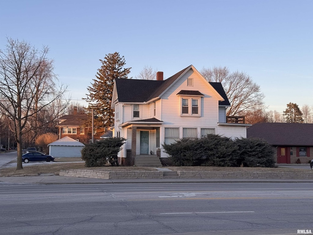 view of property with a garage