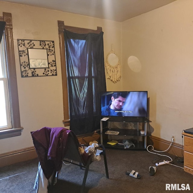 view of carpeted living room