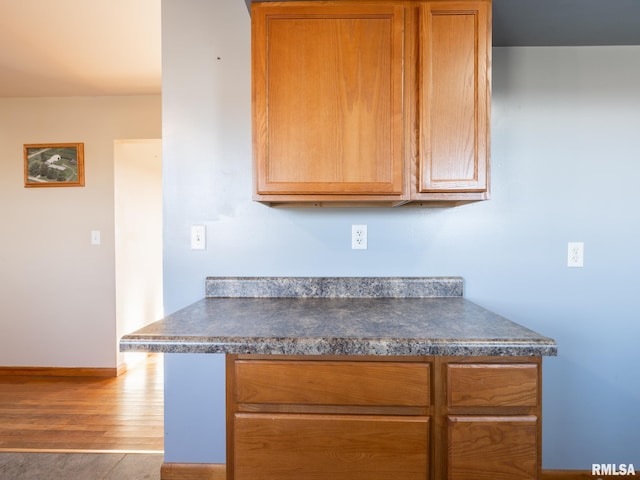 kitchen featuring hardwood / wood-style flooring