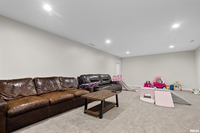 view of carpeted living room