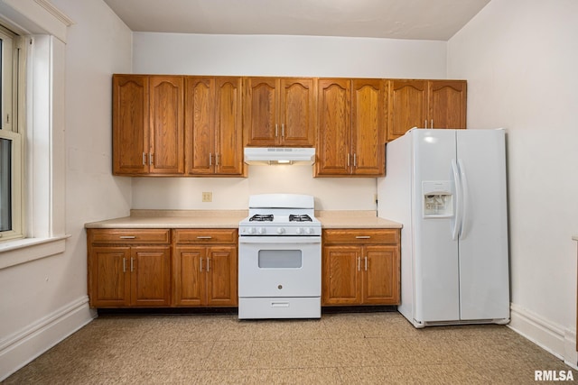 kitchen with white appliances