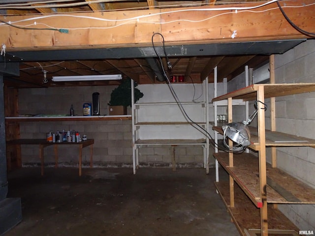 view of basement