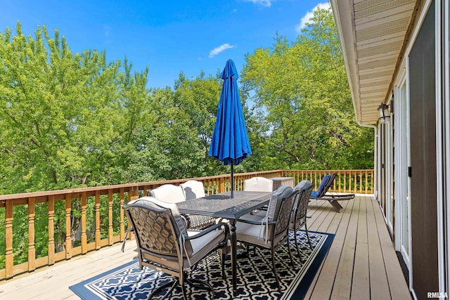 view of wooden terrace