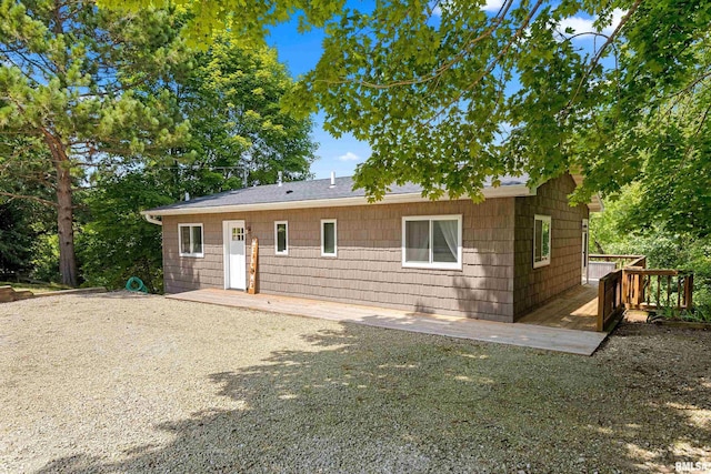 view of front of house with a deck