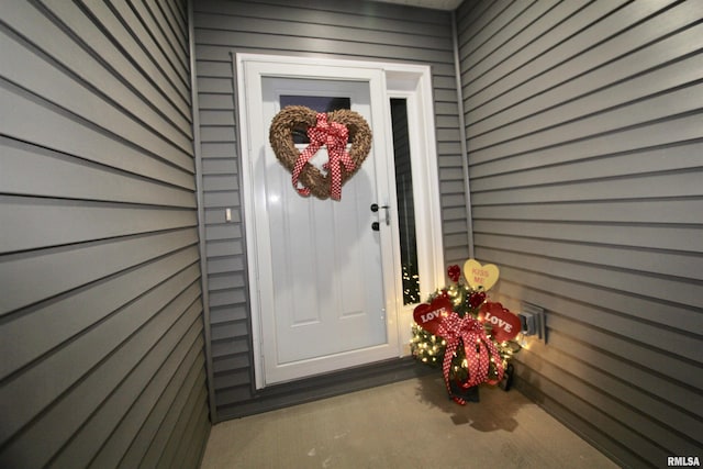 view of doorway to property