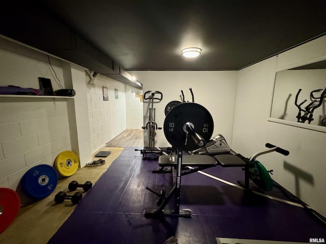 view of workout room