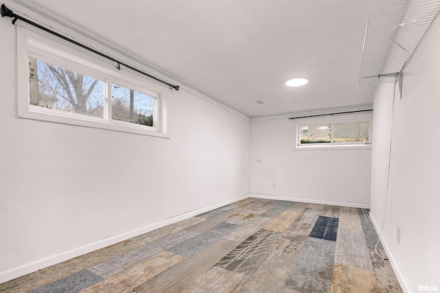 empty room with hardwood / wood-style floors