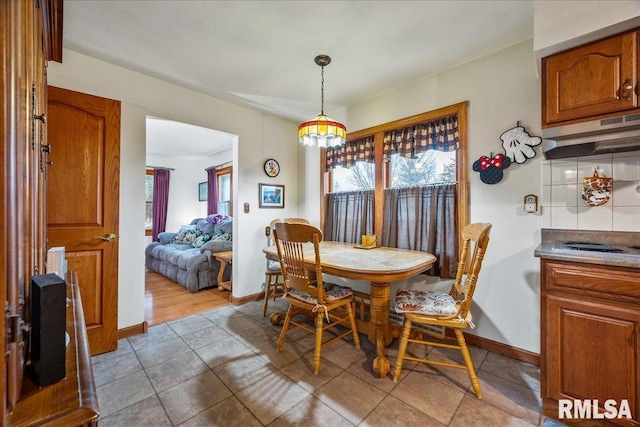 view of dining area